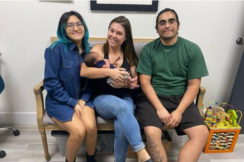 home birth midwife clients postpartum with newborn